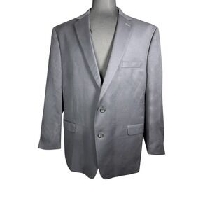 Lauren Ralph Lauren 100% Wool Natural‎ Stretch Solid Black Blazer - 48 R